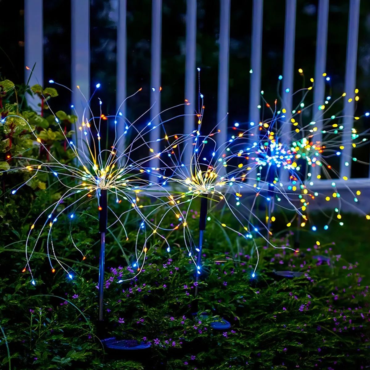 Pack X2 Luces Micro Led Artificial Solares Navidad Multicolor, marca GENERICO - Foto 2