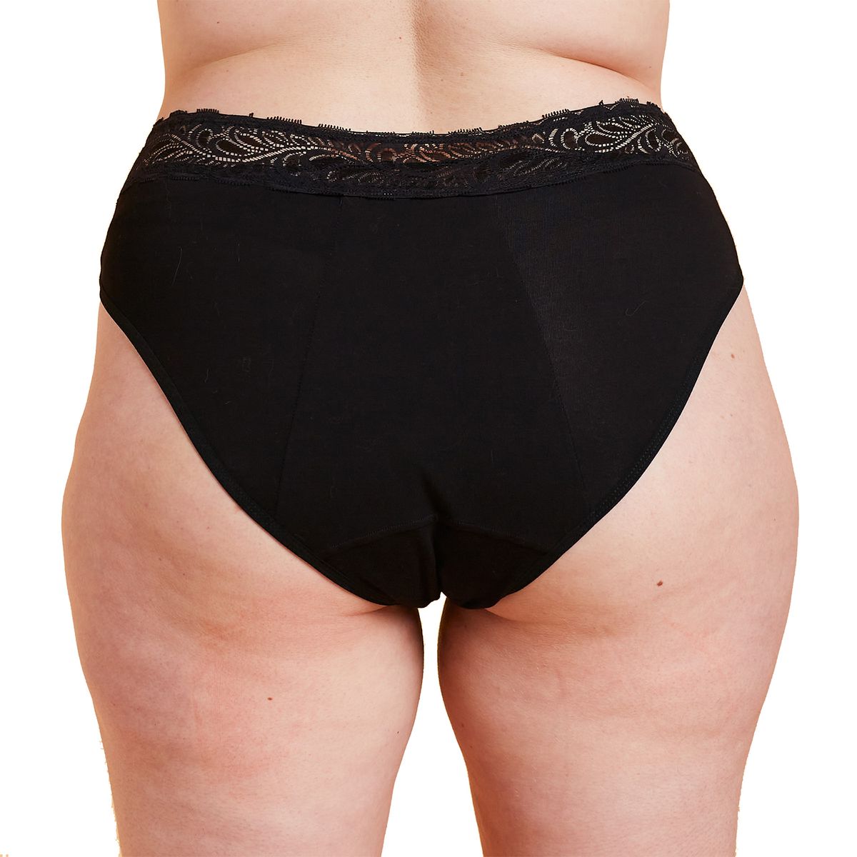 BLOODY GREEN - Calzón Menstrual Tiro Alto Encaje Flujo Intenso - Seguridad Y Estilo