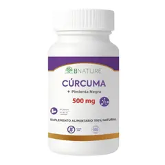 B NATURE - Curcuma + Pimienta Negra - 500mg 90 cápsulas