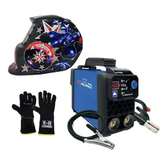 ALPHA - Kit Soldadora AlphaTIG150A 2en1+Guantes+Máscara RedboRBLYE26