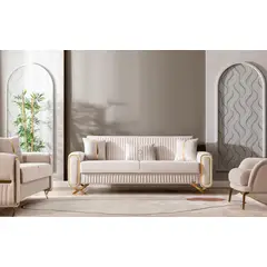GENERICO - Sofa Camas Escalade Beige 3 cuerpos