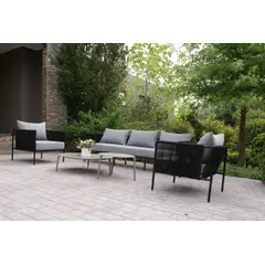 TODO TERRAZA - Set Living de Terraza Cuerda Náutica Negra Palermo