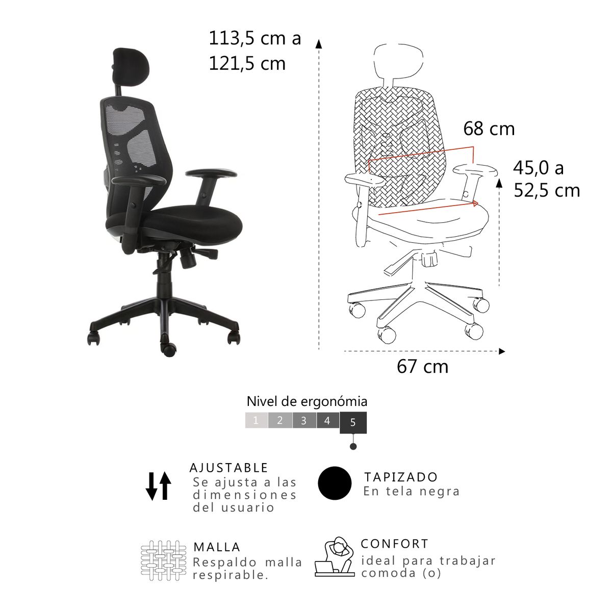 MOBELTEK - Silla Ejecutiva Nomos SIL100