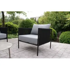 TODO TERRAZA - Set Living de Terraza Cuerda Náutica Negra Palermo