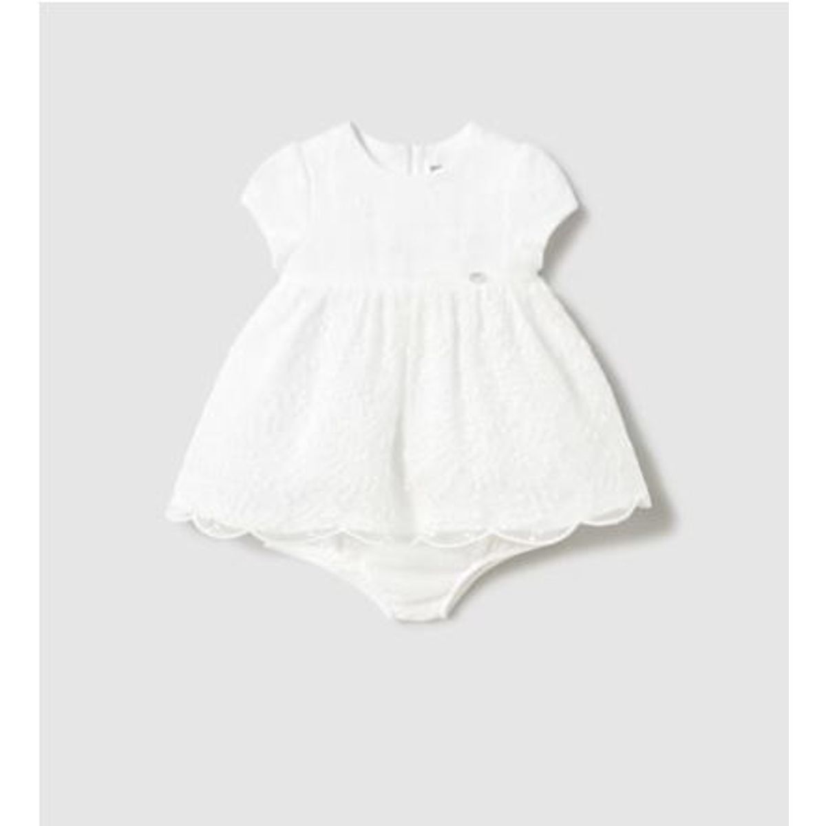 MAYORAL - Conjunto Vestido bordado con tul + cubrepañal beba