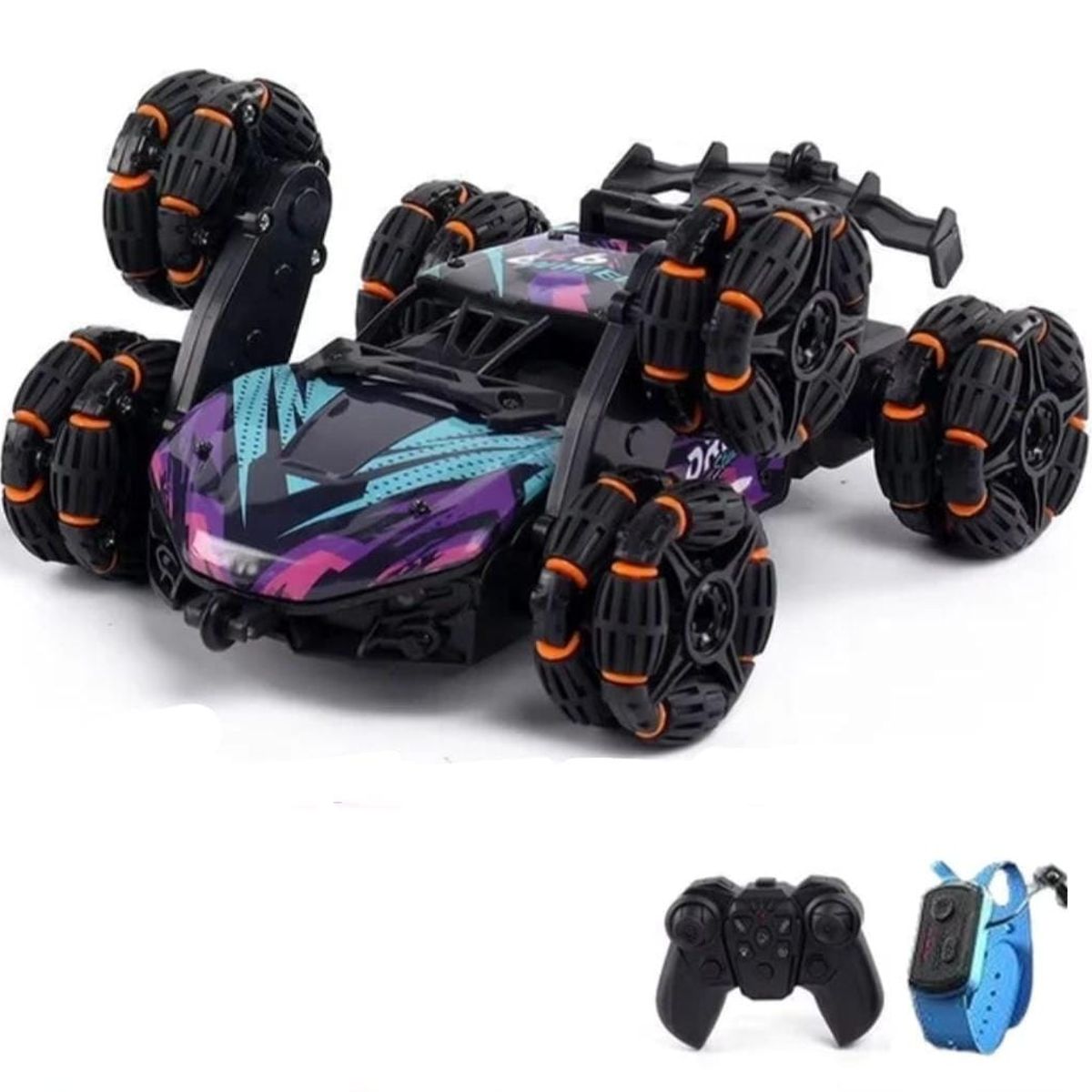 GENERICO - AUTO CONTROL REMOTO 6 RUEDAS Y CONTROL RELOJ DE GESTOS STUNT