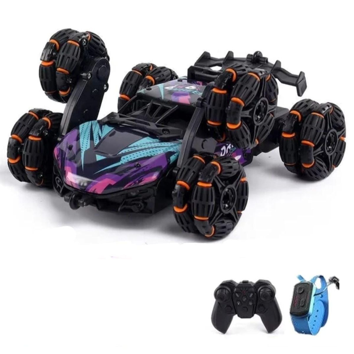 GENERICO - AUTO CONTROL REMOTO 6 RUEDAS Y CONTROL RELOJ DE GESTOS STUNT