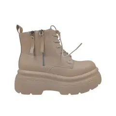 HERIEL - Botín Beige Plataforma Mujer