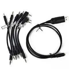 GENERICO - Cable Programacion 6 En 1 para Kenwood Icom Motorola Yaesu Hyt