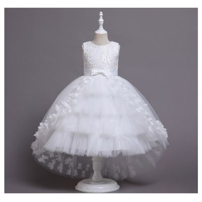 Imagen 2 del producto Vestido Bautizo Paje Fiesta Modelo Flor Blanco con Lazo Ajustable