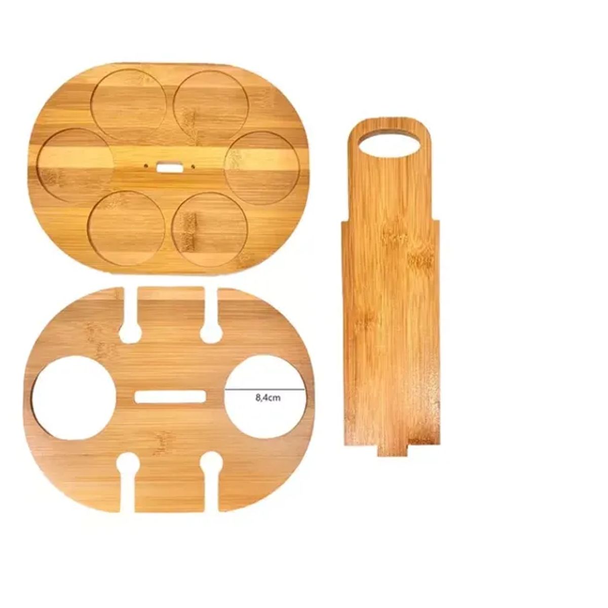 GENERICO - Porta Vinos Soporte Para Copas Y Botellas De Vino De Bambu