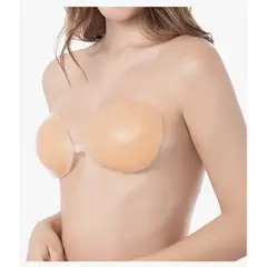 GENERICO - Sostén Invisible De Silicona Autoadhesivo Con Efecto Push Up Coral claro Copa CD