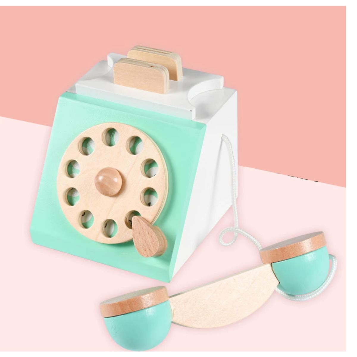 OEM - TELEFONO DE MADERA PARA  Niños MONTESSOSRI