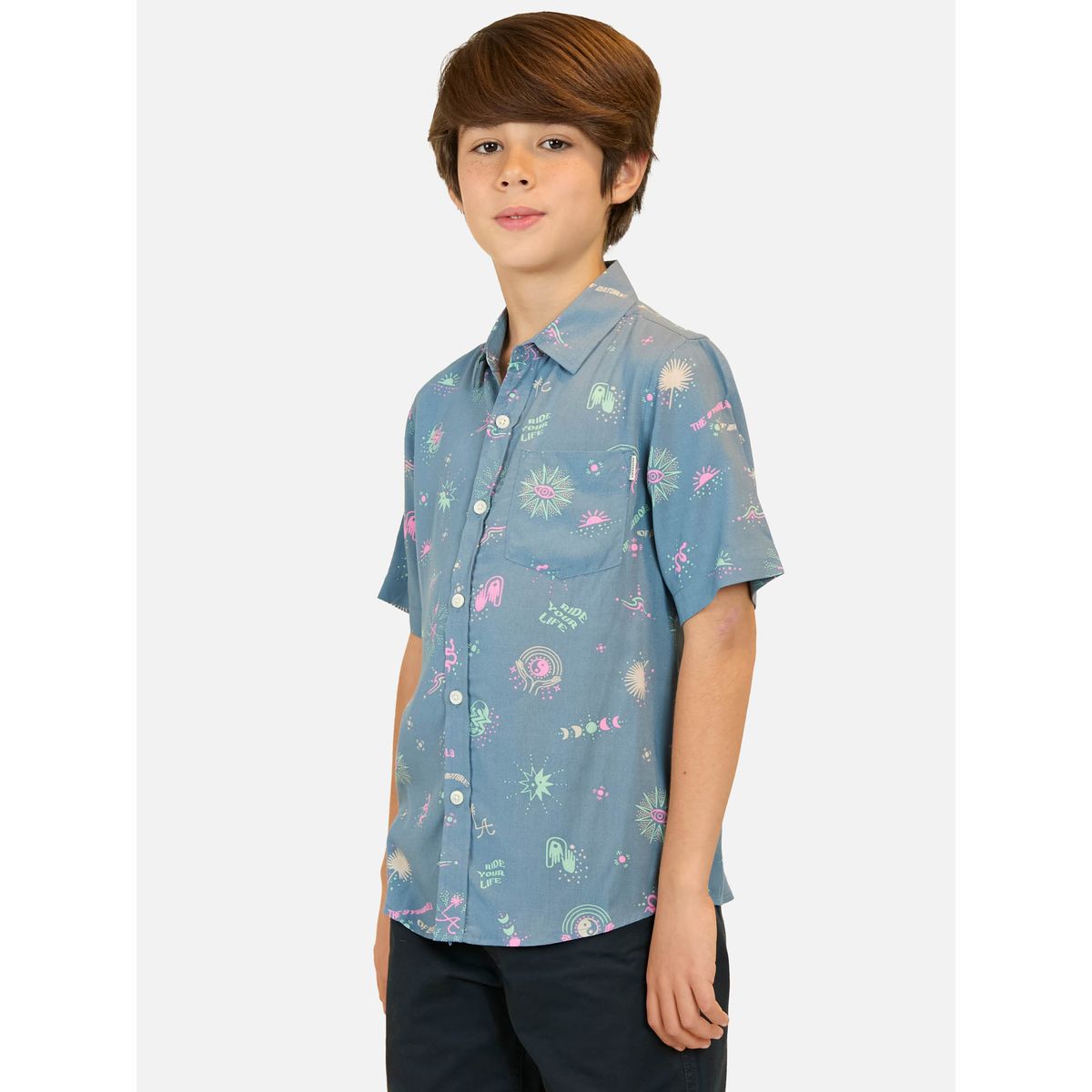 MAUI AND SONS - Camisa MC Lion Multicolor Niño Maui And Sons