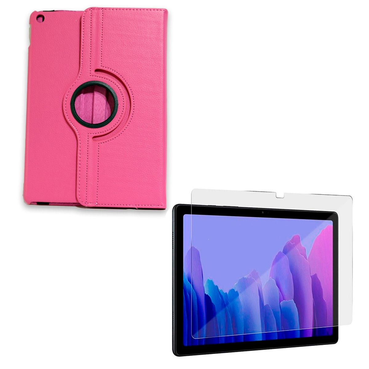 JOIGO - Funda + Lamina Para iPad 10.2 7ma 8va 9na Generación Fucsia