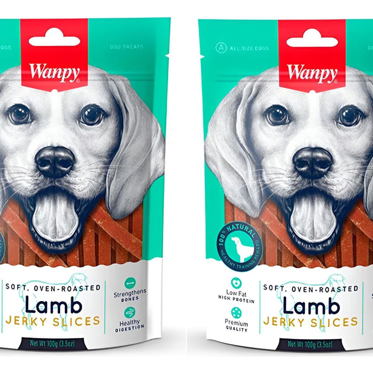 SNAK - X2 Snack Para Perros Wanpy Tiritas De Cordero Lamb 100g C/u