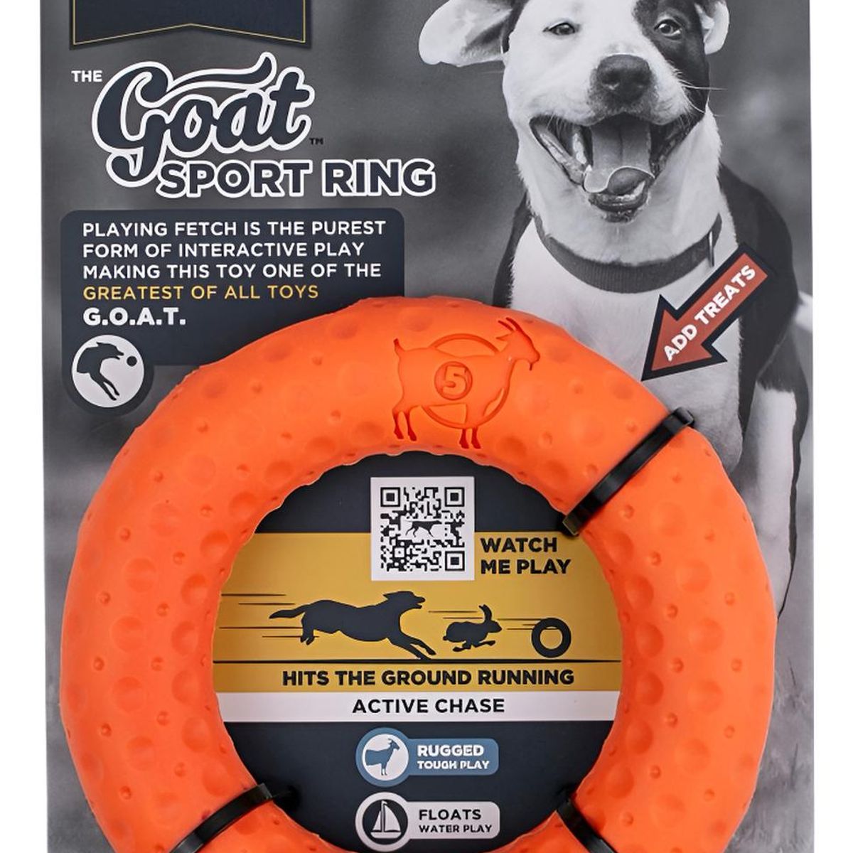 TALL TAILS - Tall Tails Aro De Goma Natural Goat Juguete Para Perro M