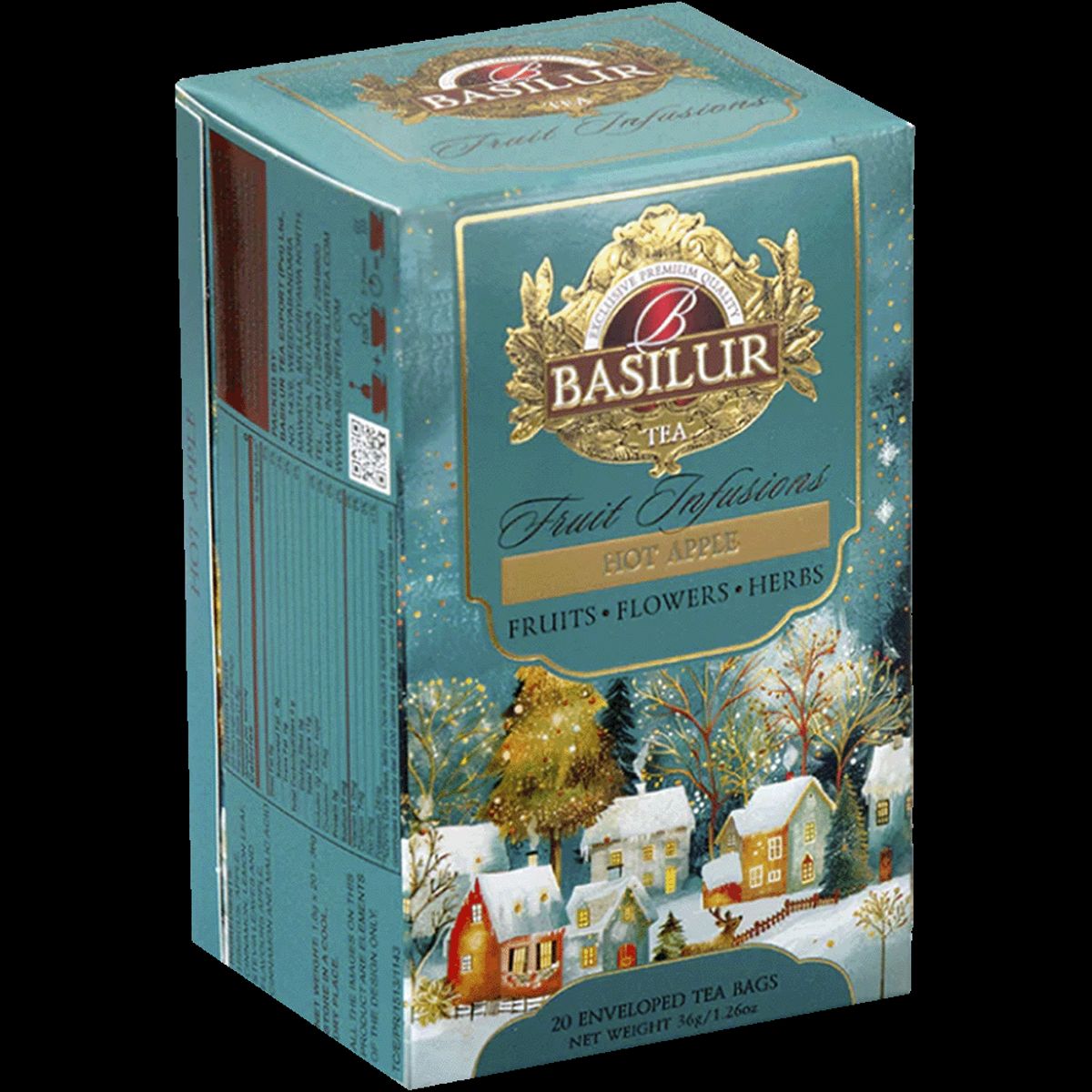 BASILUR - Fruit Infusion - Hot Apple - 20 Bolsas - Basilur