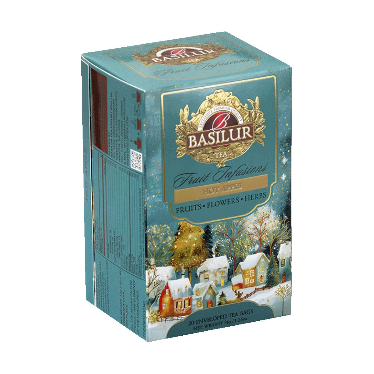 BASILUR - Fruit Infusion - Hot Apple - 20 Bolsas - Basilur