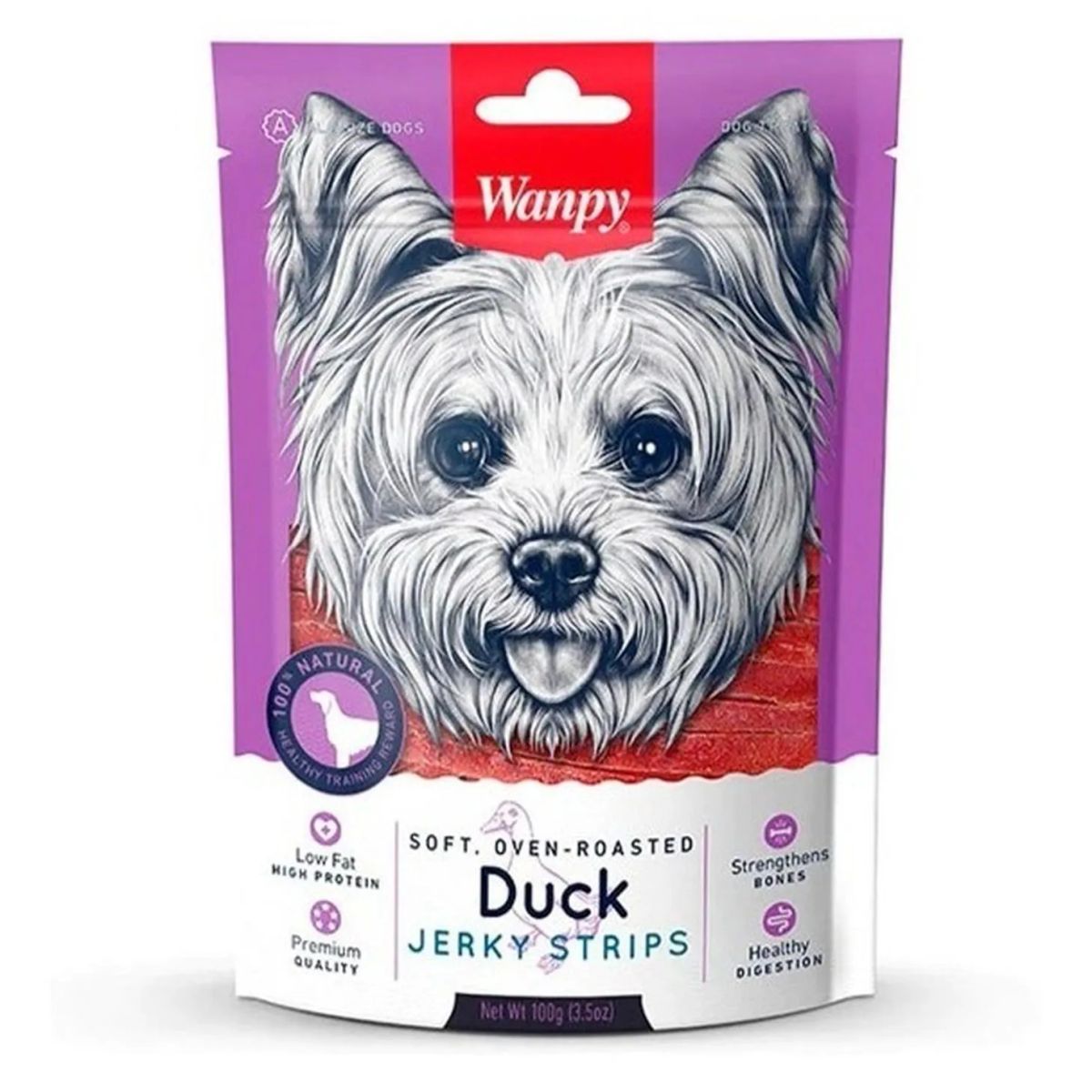 SNAK - Snack Para Perros Wanpy 100% Natural Tiritas De Pato 100g