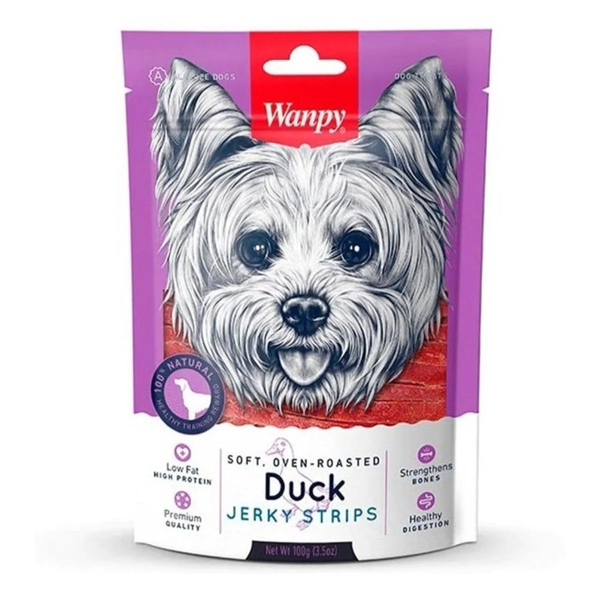 SNAK - Snack Para Perros Wanpy 100% Natural Tiritas De Pato 100g