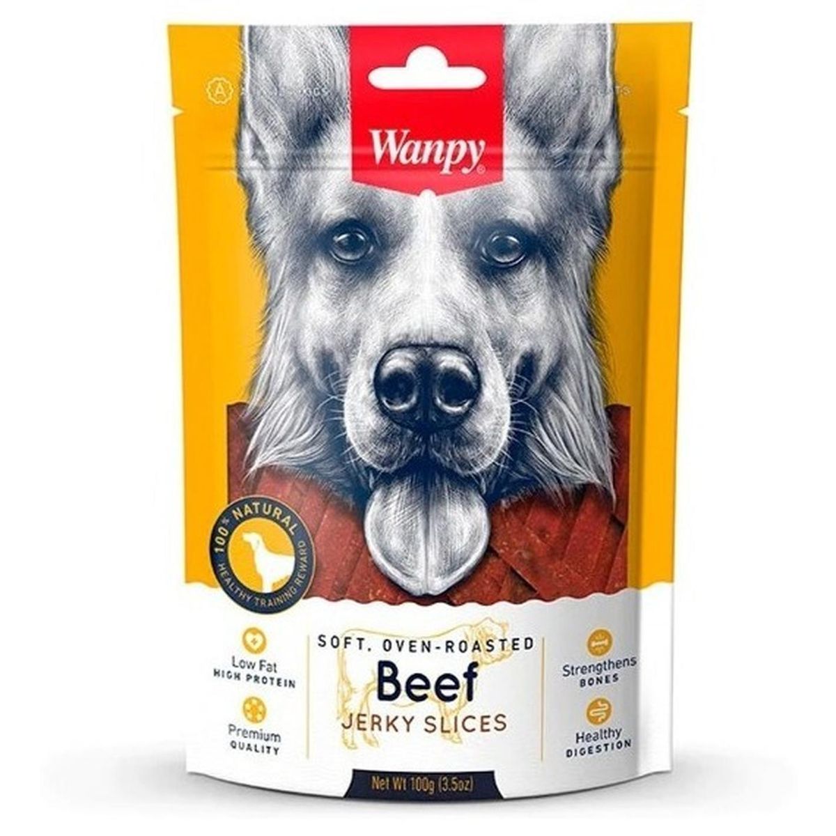 SNAK - Snack Para Perros Wanpy 100% Natural Tiritas De Vacuno 100g