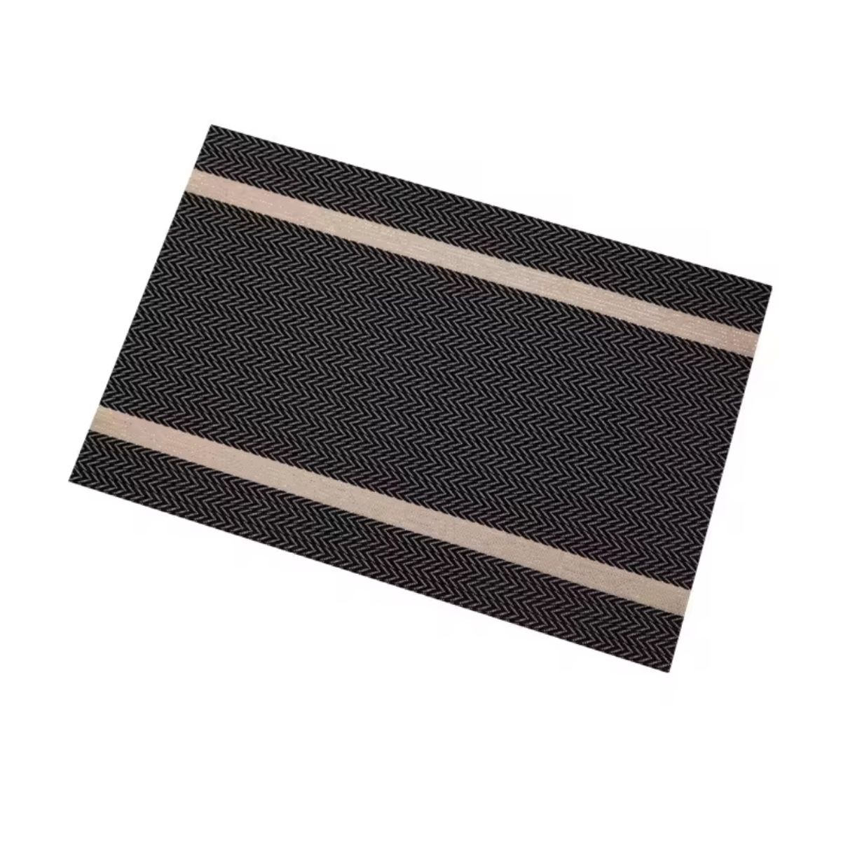 GENERICO - Juego de 6 Individuales Elegantes Rectangular Marron