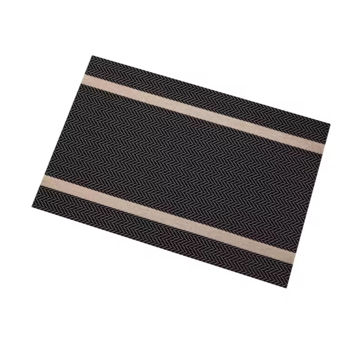 GENERICO - Juego de 6 Individuales Elegantes Rectangular Marron
