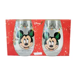 KEEP - Set 2 Vasos Borde Dorado 550mL Navideño Infantil Menaje