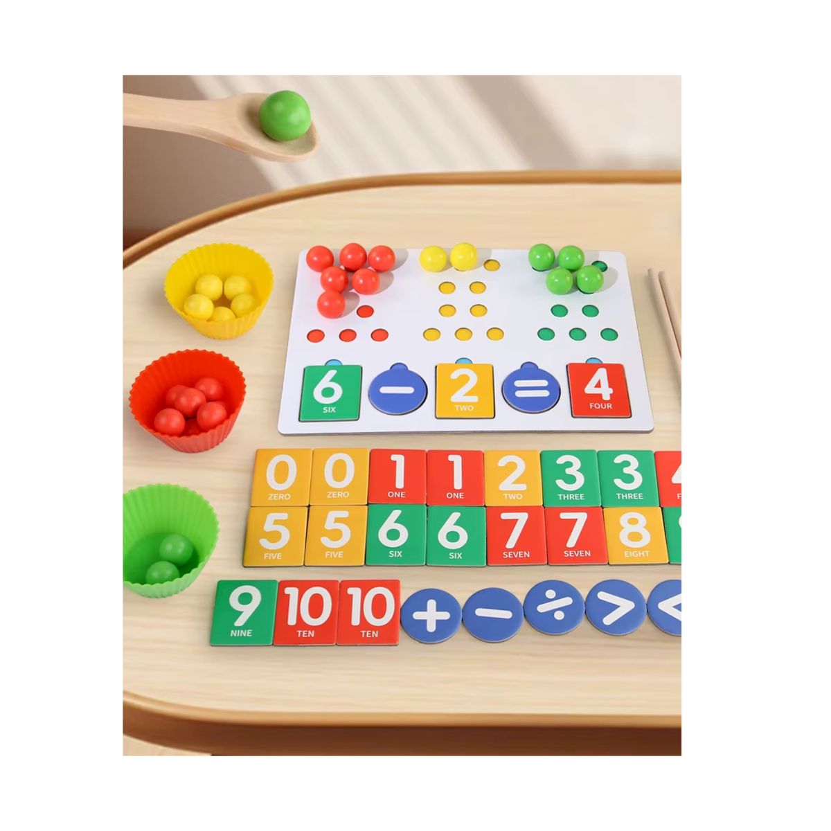 OEM - JUEGO EDUCATIVO DE APRENDIZAJE MATEMATICO Y DESCOMPOSICION DE NUMERO MONTESSORI