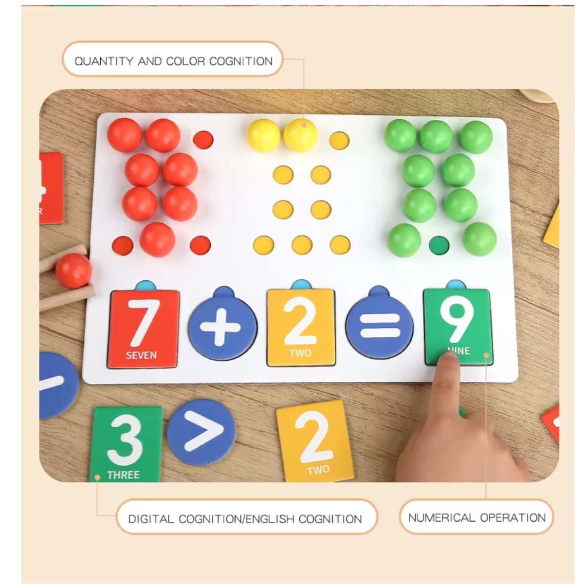 OEM - JUEGO EDUCATIVO DE APRENDIZAJE MATEMATICO Y DESCOMPOSICION DE NUMERO MONTESSORI