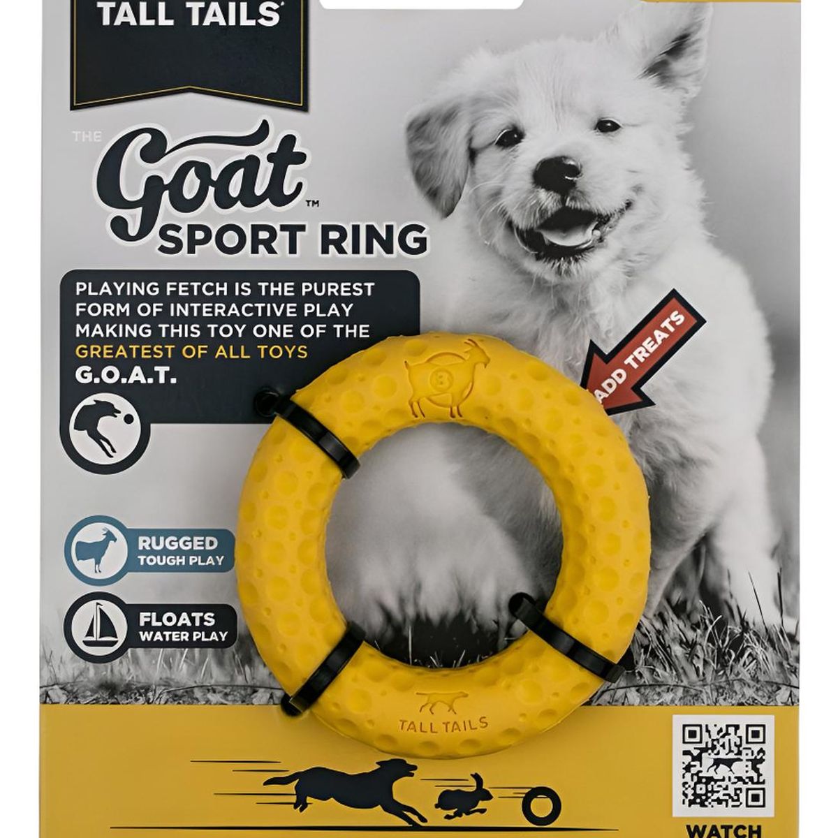 TALL TAILS - Tall Tails Aro De Goma Natural Goat Juguete Para Perro S