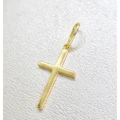 GENERICO - Colgante Cruz Lisa Oro Laminado 18k