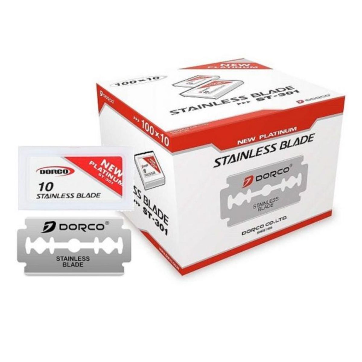 DORCO - Navaja Dorco Roja Para Afeitar Doble Filo 1000pz ST301