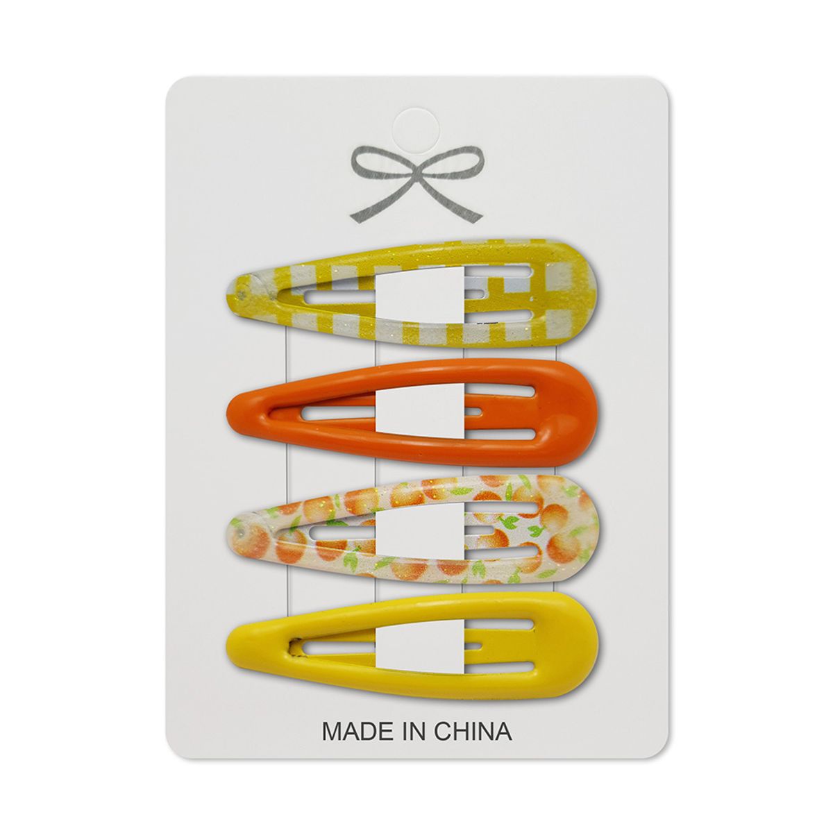 GENERICO - Set 4 Clip Ovalado Para Cabello Amarillo