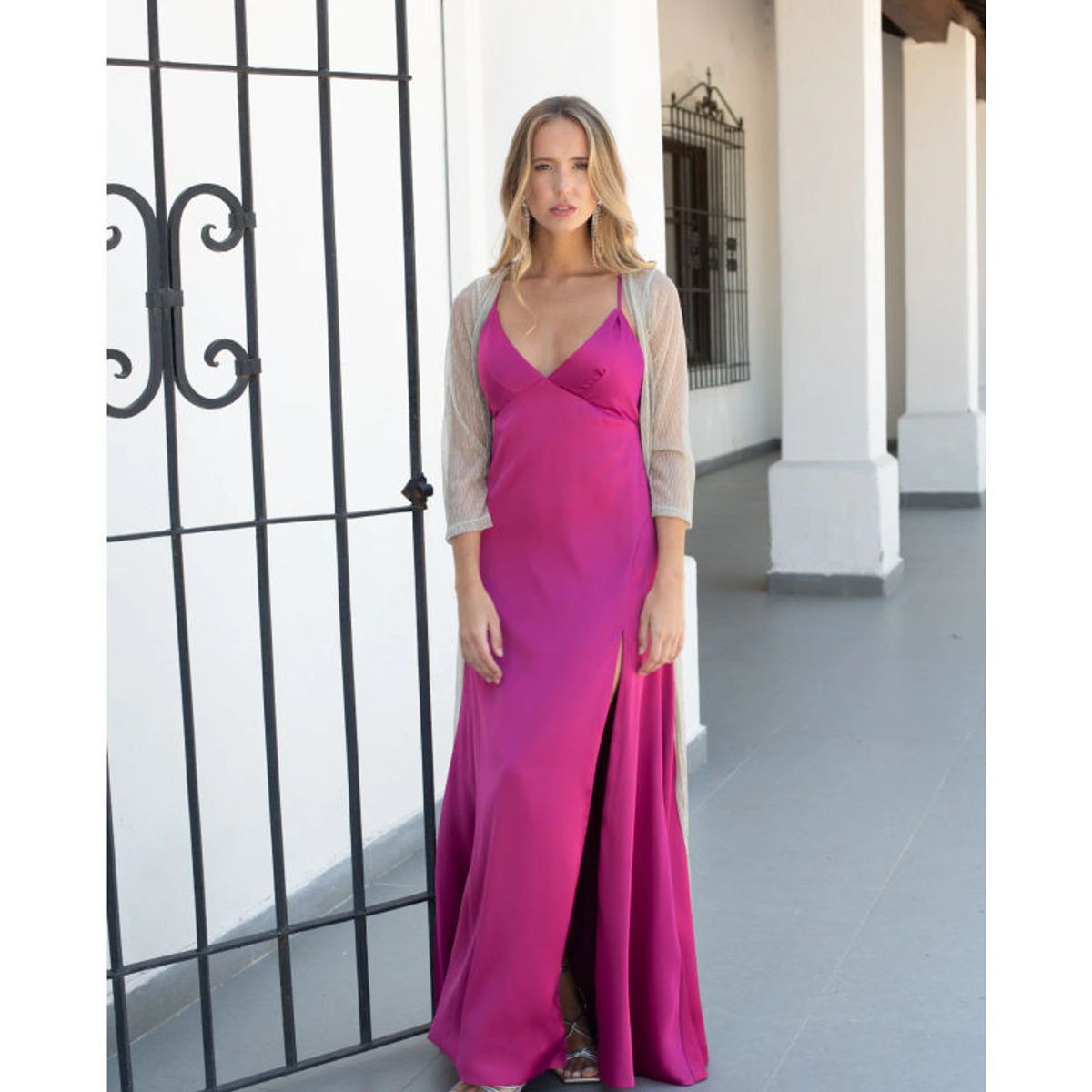MI PLACARD - Vestido Largo de Fiesta Pepa Magenta