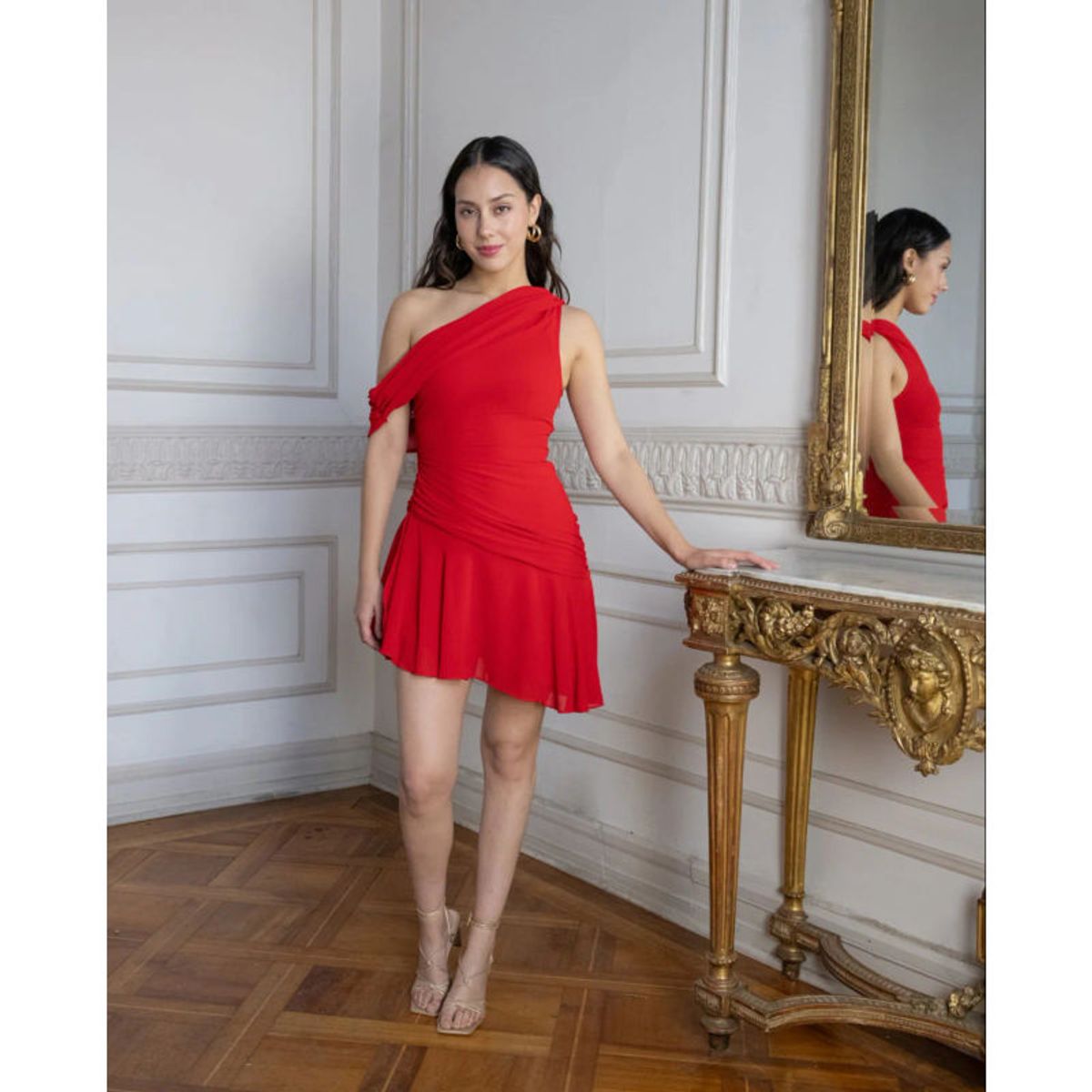 MI PLACARD - Vestido Corto de Fiesta Santorini Rojo