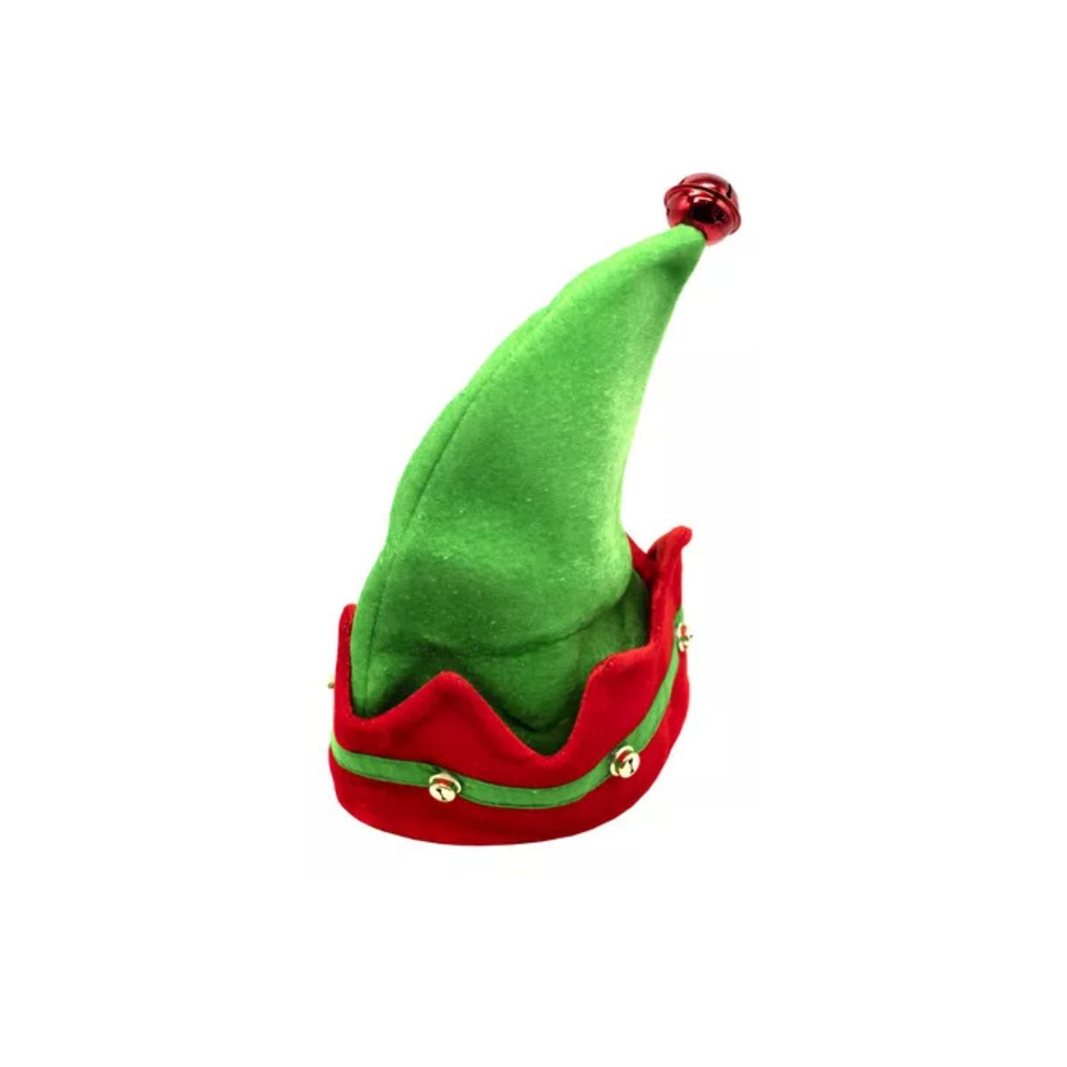 GENERICO - Gorro Espuma Elfo Cascabel Navidad Color Verde