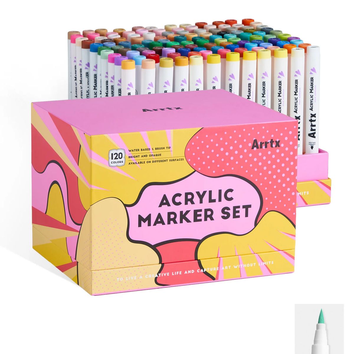 ARRTX - Arrtx 120 Marcadores Acrílicos Punta Pincel 120A - Anime