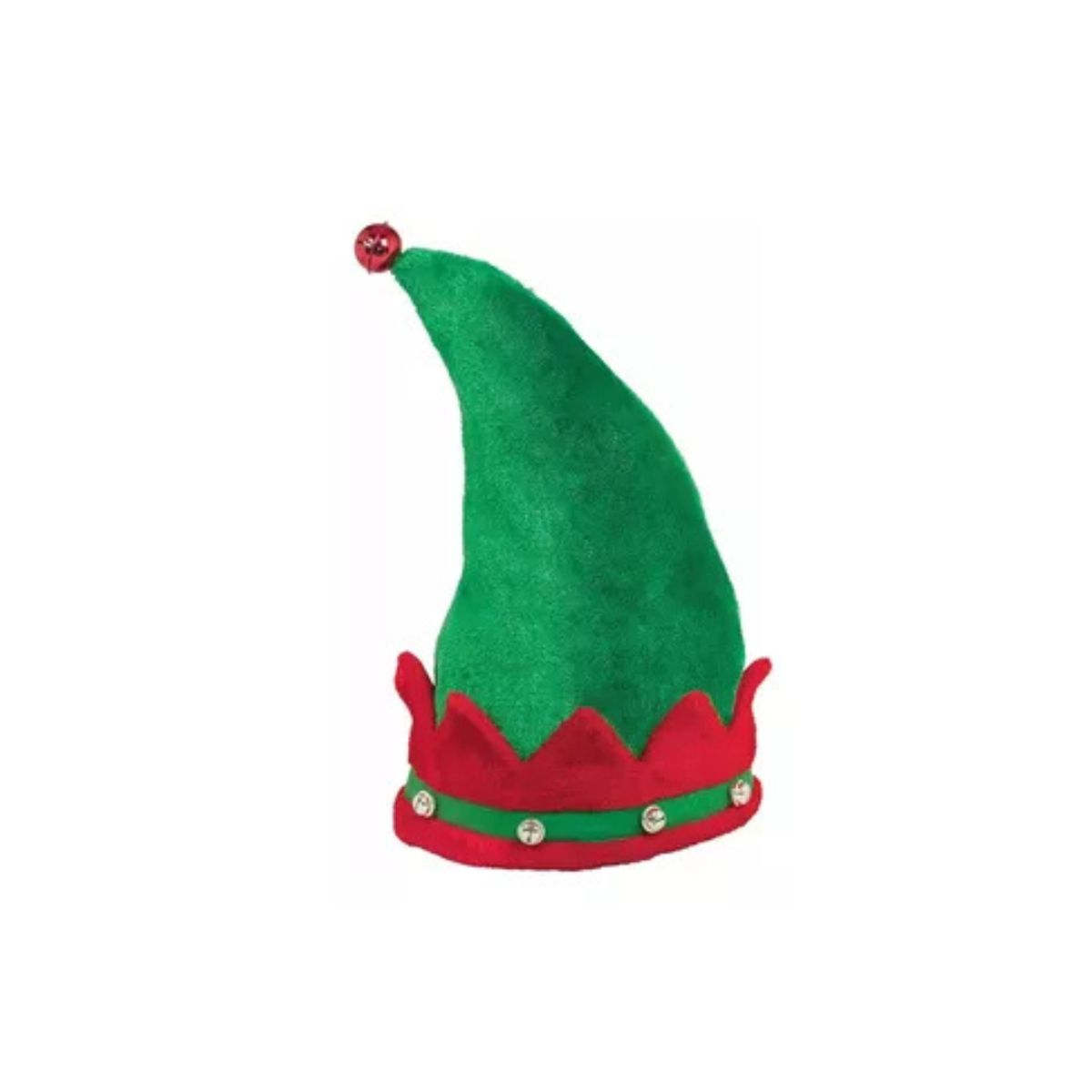 GENERICO - Gorro Espuma Elfo Cascabel Navidad Color Verde