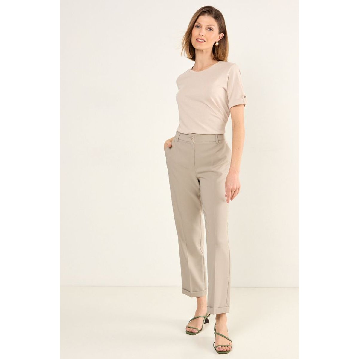 MA GRIFFE - Pantalon Formal Mujer Avellana Magriffe