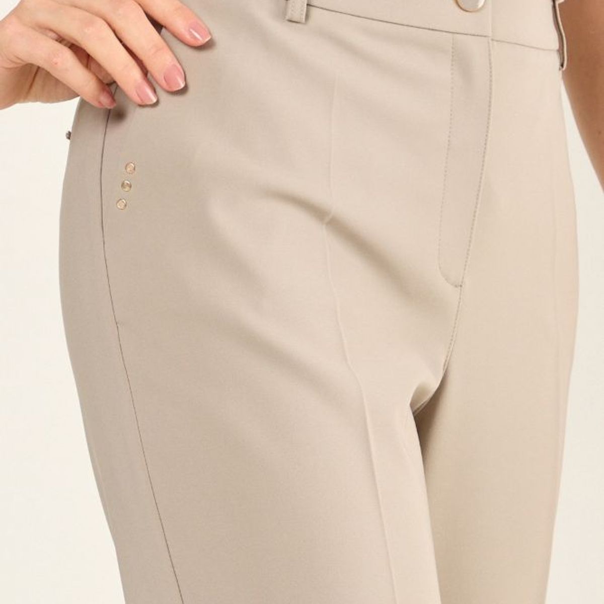 MA GRIFFE - Pantalon Formal Mujer Avellana Magriffe