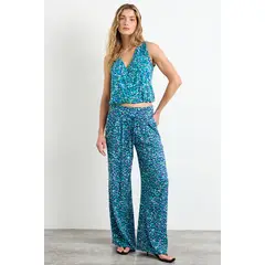 IO - Pantalon Fantasia Mujer Azul