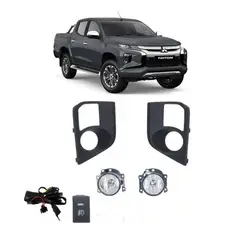 GENERICO - Kit De Neblineros Para Mitsubishi New L200 2019 - 2025 - Negro