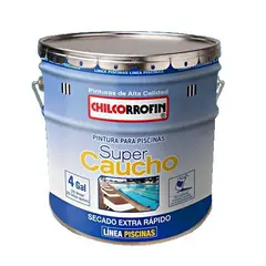 CHILCORROFIN - PINTURA SUPERCAUCHO PISCINA CHILCO CELESTE TN 4GL