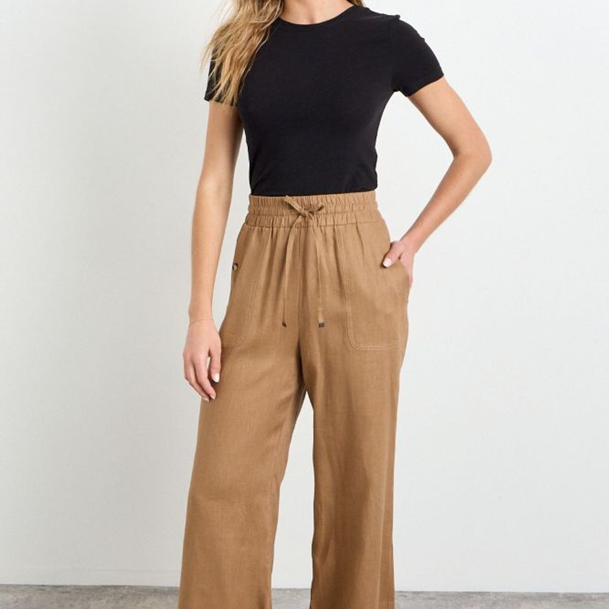 IO - Pantalon Liso Mujer Café Io