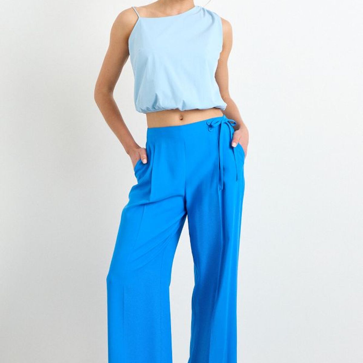 IO - Pantalon Liso Mujer Azul Io