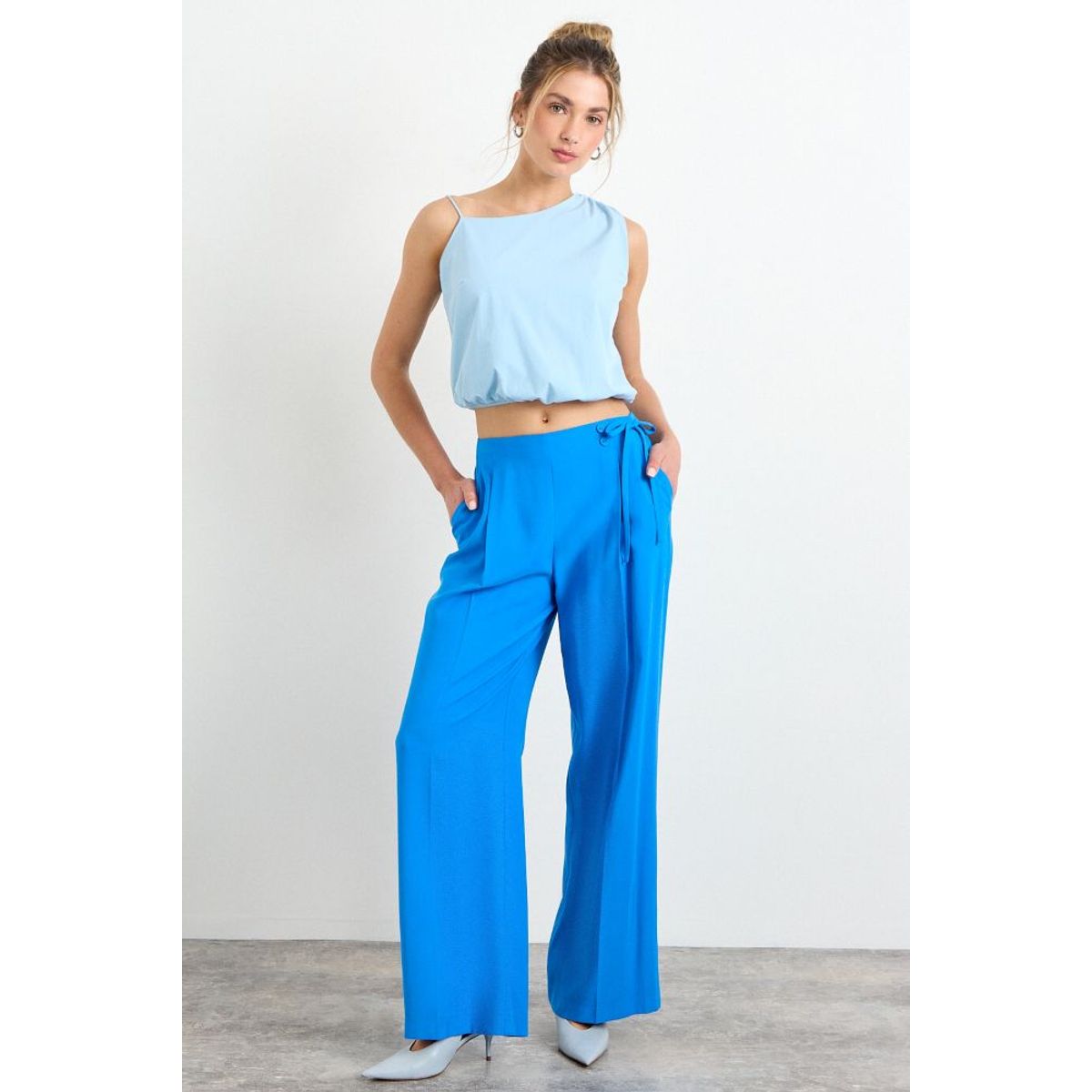 IO - Pantalon Liso Mujer Azul Io