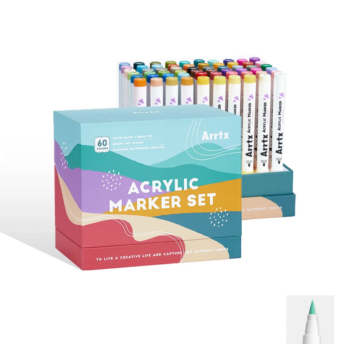 ARRTX - Arrtx 60 Marcadores Acrílicos Punta Pincel 60C - Paisajes