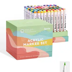 ARRTX - 90 Marcadores Acrílicos Punta Pincel 90B - Paisajes
